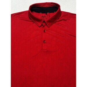 Nike Mobility Micro Geo Mens Golf Polo Short Sleeve 873112 Size Medium Red *READ